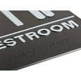 thumbnail image 3 of Alpine Industries 6 Po x 9 Po Signe de Toilettes Unisexes Noir et Blanc Pack de 5, 3 of 4