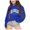 Blue, variant on Girls Cute Graphic Crewneck Sweatshirt Long Sleeve Drop Shoulder Pullover Tops(Gray,8-9 Years)