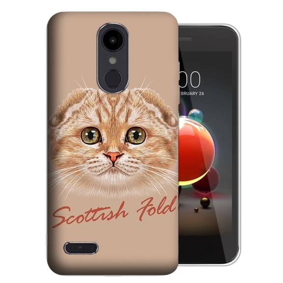 MUNDAZE LG Aristo 3 / 2 / Tribute Dynasty / Zone 4 Scottish Fold Design TPU Gel Phone Case Cover
