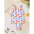 thumbnail image 5 of Girl 1 Piece Swimsuit Cut Out Bathing Suit Girl Swimwear Size 5 Wide Shoulder Straps Swimming Suit Summer Beach Swimwear, Size 4-5 Years,Color#2, 5 of 5