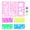 Pink, variant on 7Pcs Geometric Drawings Templates Reusable PVC Drafting Stencils Measuring Tools for Architecture Office Journaling