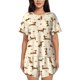 thumbnail image 1 of Balery Heart Dachshund Conjunto de Pijama para Mujer con Estampado, Dos Piezas de Manga Corta y Shorts, Ropa de Dormir Suave con Cuello Redondo y Bolsillos-Small, 1 of 6