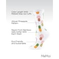 thumbnail image 3 of MeMoi Pineapple Fiesta Bamboo Blend Crew Socks - Womens - Female, One Size, White, 3 of 7