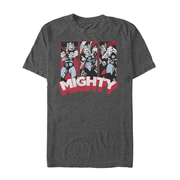 Men's Marvel Mighty Thor Panels Graphic Tee Charcoal Heather Large