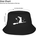 thumbnail image 2 of Bucket Hats Fashion Sun Cap Packable Outdoor Fisherman Hat for Women and Men Happy Halloweenie Witch Dog Bucket Hats, 2 of 8