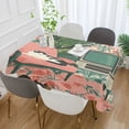 thumbnail image 2 of Yayeee Tablecloths 60" x 60" Rectangle Wrinkle Resistant Party Table Cover, Pink and White Cat, 2 of 8