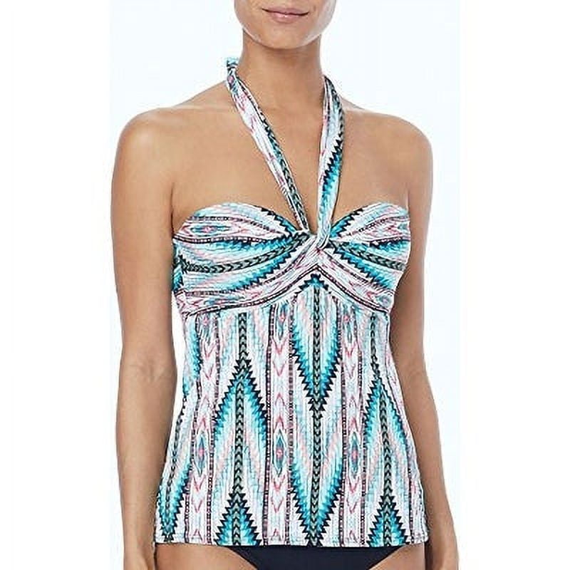 Coco Reef Womens Swimsuit Tankini Top Five Way Cheetah 36/38DD