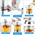 thumbnail image 4 of Beverage Dispenser with Stand, 2.1 Gallon / 8L Drink Dispenser with Spigot & Ice Container, Stainless Steel Water & Juice Dispenser for Home, Parties, Catering, Picnic, 4 of 6
