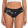 thumbnail image 1 of Balery Star Gazing Cat Illustration Ropa Interior de Algodón para Mujer con Dibujo – Braguitas Cómodas y Elásticas, Estilo Clásico-3X-Large, 1 of 6