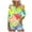 Green, variant on iTNHFP Summer Tops For Women Women'S Floral Print 3/4 Sleeve Shirt With Fold Over Casual Blend Tee Top For Ladies