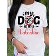 thumbnail image 1 of Camiseta con estampado animal para San Valentín, transpirable, de manga corta y cuello redondo, para mujer, de punto, informal, para exteriores, para todas las estaciones, para adultos, para hombre y, 1 of 4