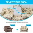 thumbnail image 2 of Eco-Ancheng 3 Piece Stretch Sofa Covers for 2 Cushion Couch Printed Sofa Slipcover with 2 Individual Cushion Covers Furniture Protector for Living Room Chairs with Elastic Bottom, Loveseat，15, 2 of 8
