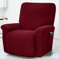 thumbnail image 3 of Naierhg Recliner Cover Stretch Soft Polyester Non Slip Side Pocket Jacquard Cover for Home, 3 of 8