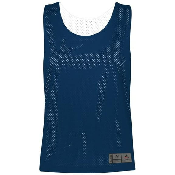 Augusta Ladies Mesh Reversible Pinnie 9719 Navy/White 3Xl