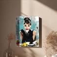 thumbnail image 4 of Audrey Hepburn Breakfast at Tiffany's Iconic Movie Poster Replica, Large Framed Canvas Print, Female Movie Star Art, Vintage Wall Decor, 12x16 Inch, 2D Flat, 1pc, 4 of 8