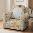 thumbnail image 3 of FKELYI Retro Sunflower Print 2 Pcs Stretch Armchair Slipcover with Individual Cushion Cover Non-Slip Furniture Protector for Living Room Couch Sofa Covers, 3 of 7