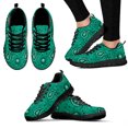 thumbnail image 4 of Boho Cashew Flower Women's Shoes Comfortable Lace-up Girls' Tennis Shoes Floral Print Casual Sneakers Green, 4 of 9