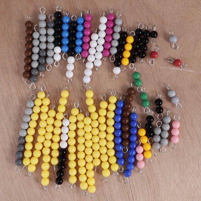 Bead Para Number Counting Early Educational Toy - 4 Sets 1 Con 10Pcs 10 Beads perfecl Bead Bar Number