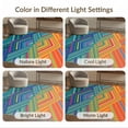 thumbnail image 7 of ODIKA 6'x9' Ultra-Soft Area Rug, Striped Retro Abstract Bold Prism Vibrant Mid Geometric Century Playful None Washable, Bare feet friendly, Silk-Touch for Guest Room, Bedroom, 7 of 7