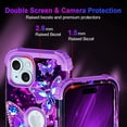 thumbnail image 3 of CASEFIV for iPhone 15 Pro Case,Glow in The Dark Three Layer Heavy Duty Shockproof Protective Case for iPhone 15 Pro 6.1 inch,Dark Butterfly, 3 of 7