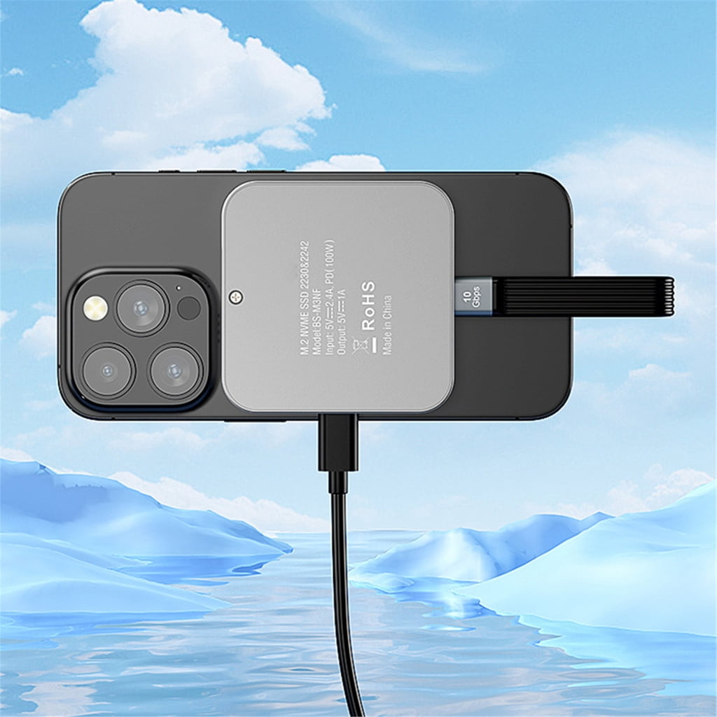 AOOOWER Magnetic M.2 NVME External Hard Disk Case USB 3.1 10Gbps PD100W With Fan