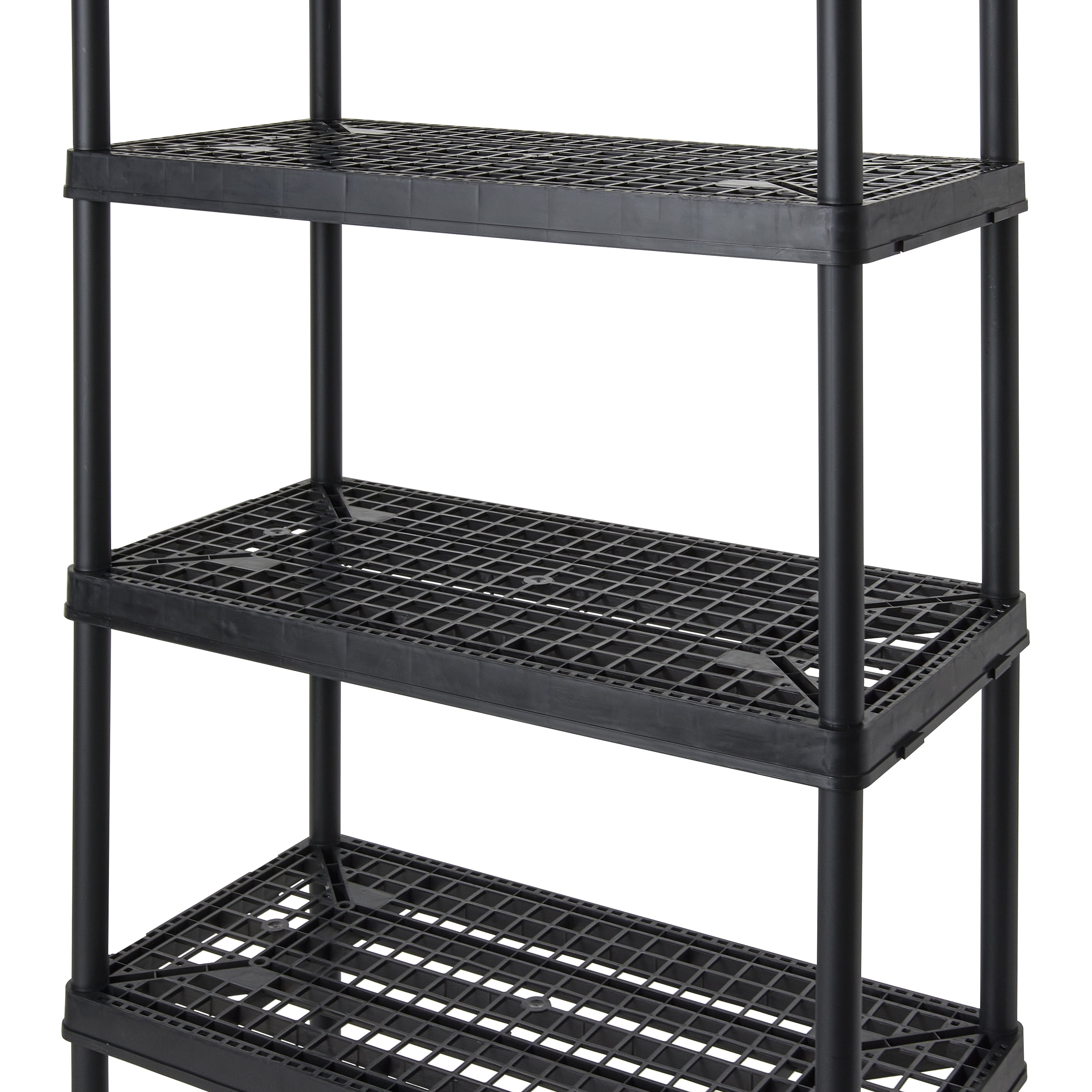 Gracious Living 5 Shelf Tier Light Duty Garage Storage Shelf, Black (3 Pack)