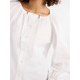 thumbnail image 4 of Free Assembly Women's and Women's Plus Gathered Neck Cotton Top with Long Sleeves, XS-4X, 4 of 5