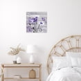 thumbnail image 5 of Farmhouse Purple Floral Wall Art for Living Room, White Daisy Flower and Butterfly on Rustic Wood Framed Canvas Wall Art Paintings for Bathroom Bedroom Decor Ready to Hang,12L X 12W Inches, 5 of 6