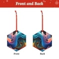 thumbnail image 2 of Zufioo Vibrant Fluid Motion Art Print Large Acrylic Christmas Ornaments, Suitable for Christmas Tree Christmas Holiday Party Pendant Decorations-Hexagon, 2 of 7