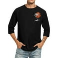 thumbnail image 1 of Blusas y camisas de manga larga con cuello redondo para hombre, blusa informal con cuello redondo y manga corta, blusa estampada de poliéster para hombre., 1 of 4
