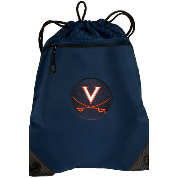 University of Virginia Cinch Pack Backpack TWO SECTION UVA Drawstring Bag with Unique Mesh & Microfiber Sections