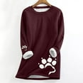 thumbnail image 2 of HKEJIAOI Haut Décontracté pour Chemise Long Sleeve à Col Rond et Poids Moyen Women, 2 of 5