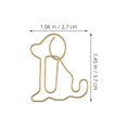 thumbnail image 1 of Cute Dog Shaped Paper Clips Metal Wire Paperclips for Organizing 60Pcs, 1 of 4