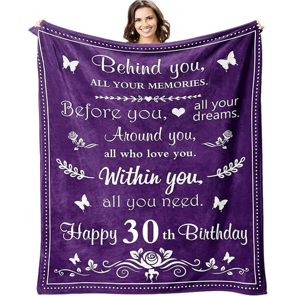 30th Birthday Gifts for Women Men 30 Year Old Birthday Gifts 30 Year Blanket Gifts 30th Funny Gift Idea 30th Birthday Gift Ideas Gifts for 30 Year Old Female Male Women Men (30th Birthday, 50"x60")
