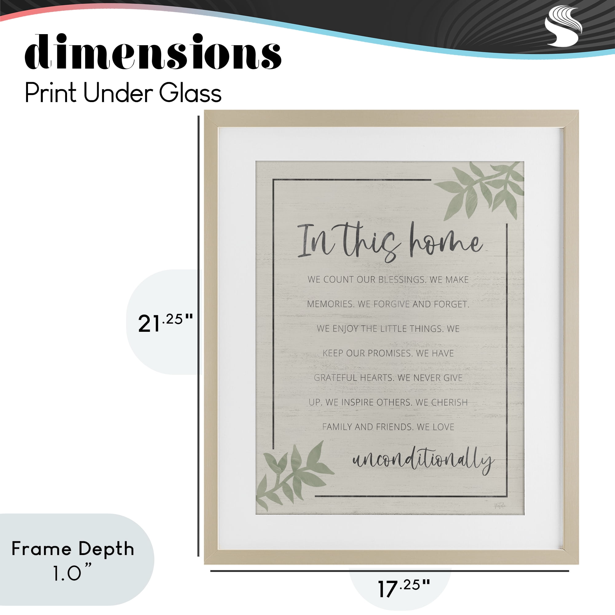 Stupell Industries We Love Unconditionally Birch Framed Print Under Glass, design by Natalie Carpentieri