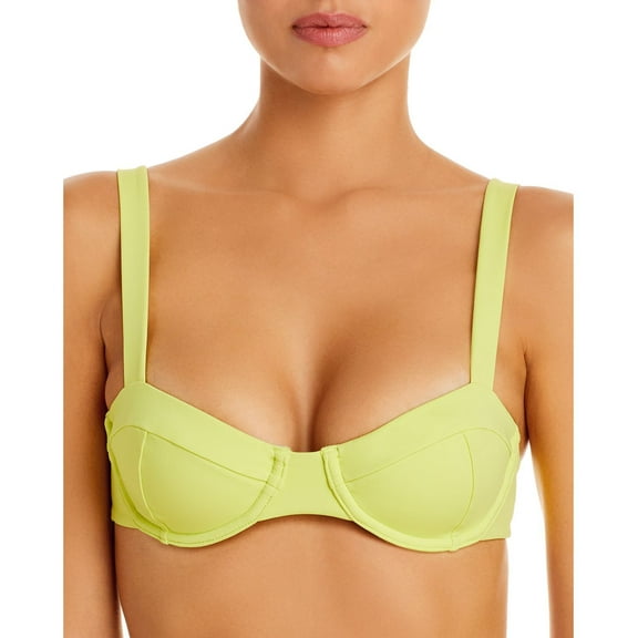 Jonathan Simkhai Lia Underwire Bikini Top, Green, X-Small