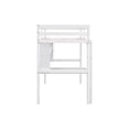 thumbnail image 6 of Twin Loft Bed with Built-in Desk and Bookcase of Three Compartments, Loft Bed Frame with Guardrails and Ladder for Kids Boys Girls Bedroom, No Box Spring Needed, White, 6 of 7