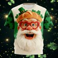 thumbnail image 2 of Telankuip St Patricks Day Short Sleeve T-Shirts for Men 2026 Trendy Visual 3D Print Irish Graphic Crewneck Tees Novelty Funny Soft Comfort Casual Holiday Outfits 1-White XXXXXXL, 2 of 3