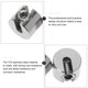 thumbnail image 5 of WHAMVOX 2Ud De Cable De Acero Inoxidable Para Uso Industrial Y Plateado, 5 of 6