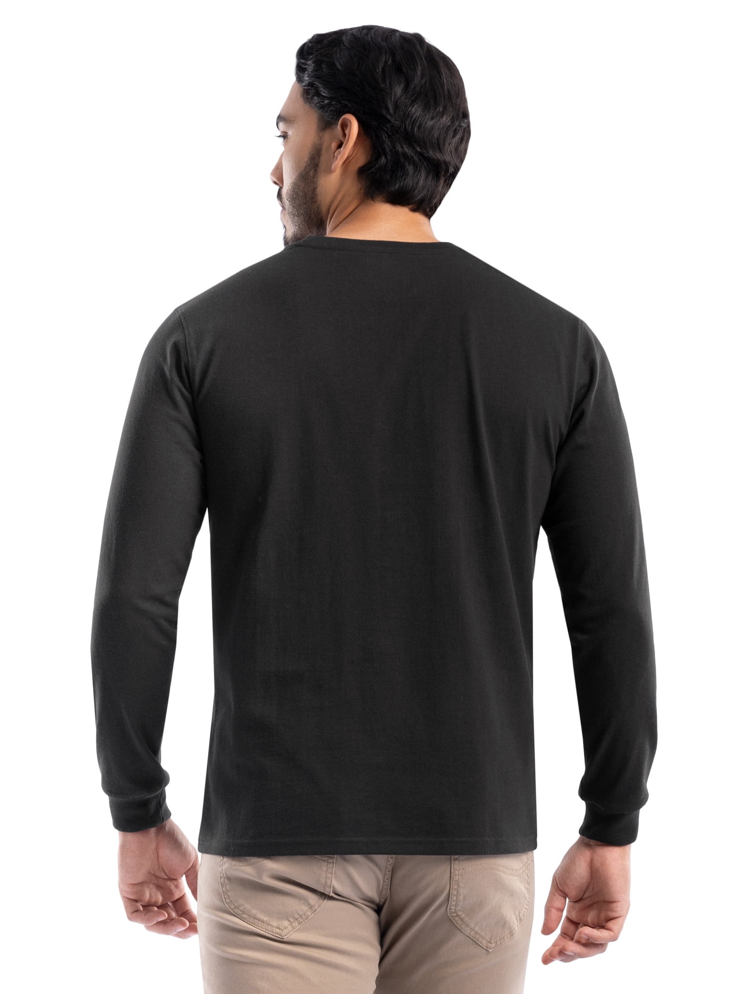 Wrangler Workwear Men's Long Sleeve Heavyweight Pocket T-Shirt, Size S-5XL (Men's and Big Men's)