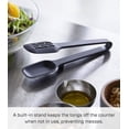thumbnail image 3 of Yamazaki Home Floating Utensil - Four Styles, Black, Silicone, Tongs, Dishwasher Safe, Floating Design, No Assembly, 3 of 7