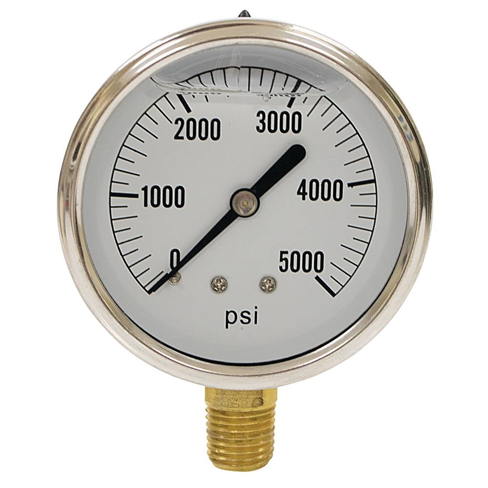 Stens 758974 Stainless Steel Pressure Washer Gauge, Measures Up to