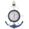 thumbnail image 2 of Boat Anchor Wall Clock Mediterranean Style Wall Hanging Clock Ornament for Home (Star Style), 2 of 9