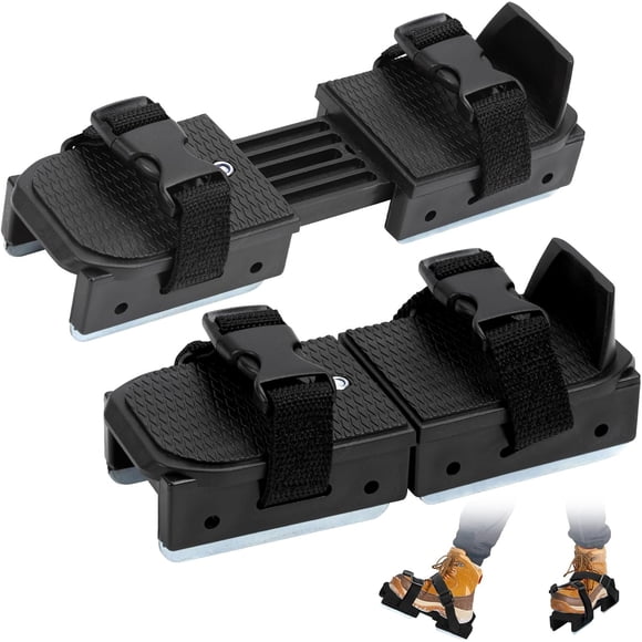 1 Pair of Toddler Ice Skates Trainer, Adjustable Ice Skates for Kids with Fastener Straps, Double Runner Patin a Glace Enfant Skating Aid for Kids Beginner,Black