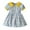 Blue, variant on CHEEREAM kids Baby Girls Casual Dress Toddler Short Sleeve Doll-Collar Dress Plaid Sundress for Spring Summer 1-8 Years Blue 5 Years