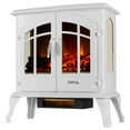 eFlame USA Jasper Freestanding Electric Fireplace Stove 3D Log and