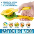 thumbnail image 5 of Metallic 2-in-1 Lemon and Lime Squeezer - Hand Squeezer for Lemon - Manual Citrus Squeezer for Maximum Extraction, 5 of 5