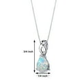 thumbnail image 4 of 1.75 ct Pear Shape Created White Opal Pendant Necklace in Sterling Silver, 18", 4 of 5