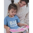 thumbnail image 2 of Tstars Girls' Big Sister T-Shirt - Cute Birthday Announcement Tee - Size M - California Blue, 2 of 6