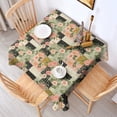 thumbnail image 2 of Pioneer Flower Floral Print Pattern Square Tablecloth, Waterproof Wipeable Spillproof Washable Table Cover for Home Kitchen Party Decor, 42"x42", 2 of 6